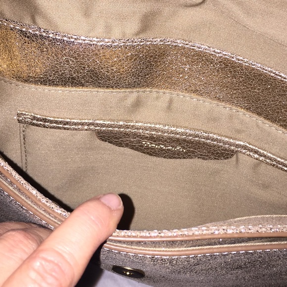 Tahari Gold Leather Purse - Picture 5 of 8